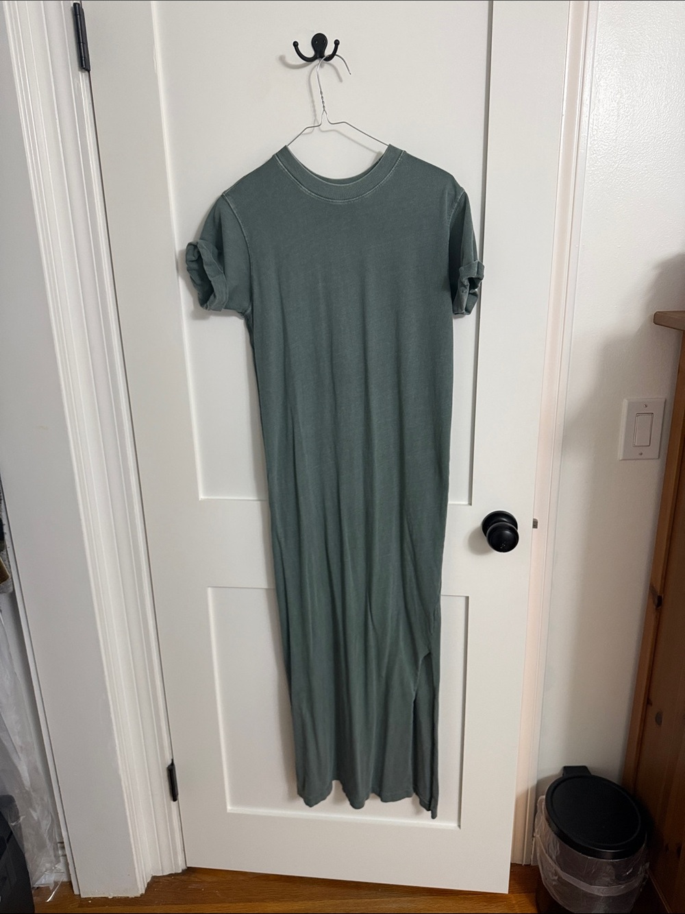Richer Poorer Sage Green Relaxed Crewneck Maxi Dress